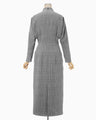 Houndstooth Geometric Plaid Dress - black