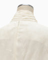 Crane Pattern Jacquard Hand-Dyed Dress - ecru