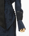 Crane Pattern Jacquard Hand-Dyed Dress - navy