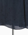 Crane Pattern Jacquard Hand-Dyed Dress - navy