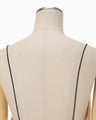 Crane Pattern Jacquard Hand-Dyed Slip Dress - ecru