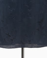 Crane Pattern Jacquard Hand-Dyed Slip Dress - navy
