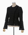 Crafted Tweed Biker Jacket - black