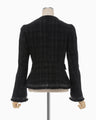 Crafted Tweed Biker Jacket - black