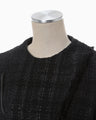 Crafted Tweed Biker Jacket - black