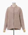 Houndstooth Geometric Plaid Collarless Jacket - brown