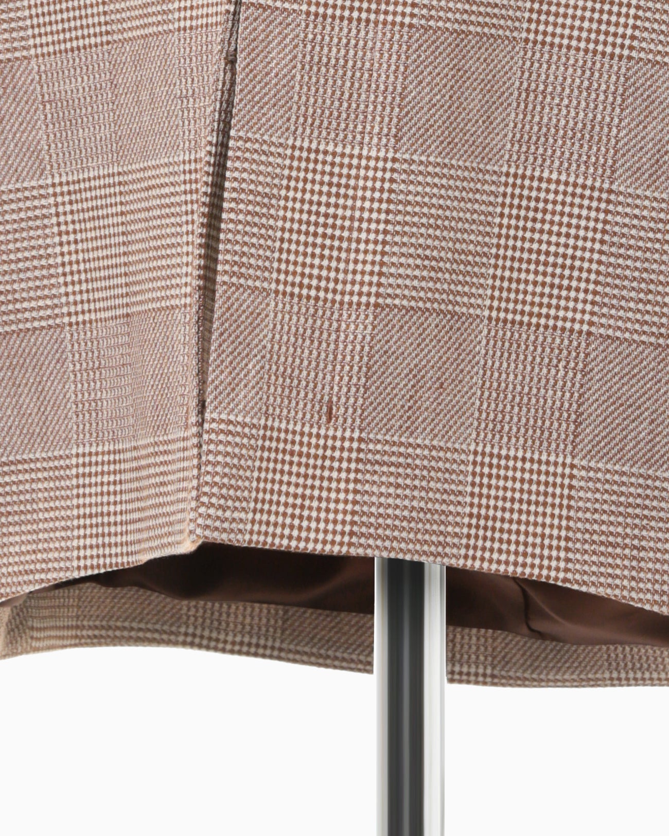 Houndstooth Geometric Plaid Collarless Jacket - brown