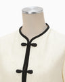Crane Pattern Jacquard Jacket - ecru