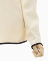 Crane Pattern Jacquard Jacket - ecru