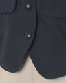 Cotton Linen Twill Short Jacket - navy