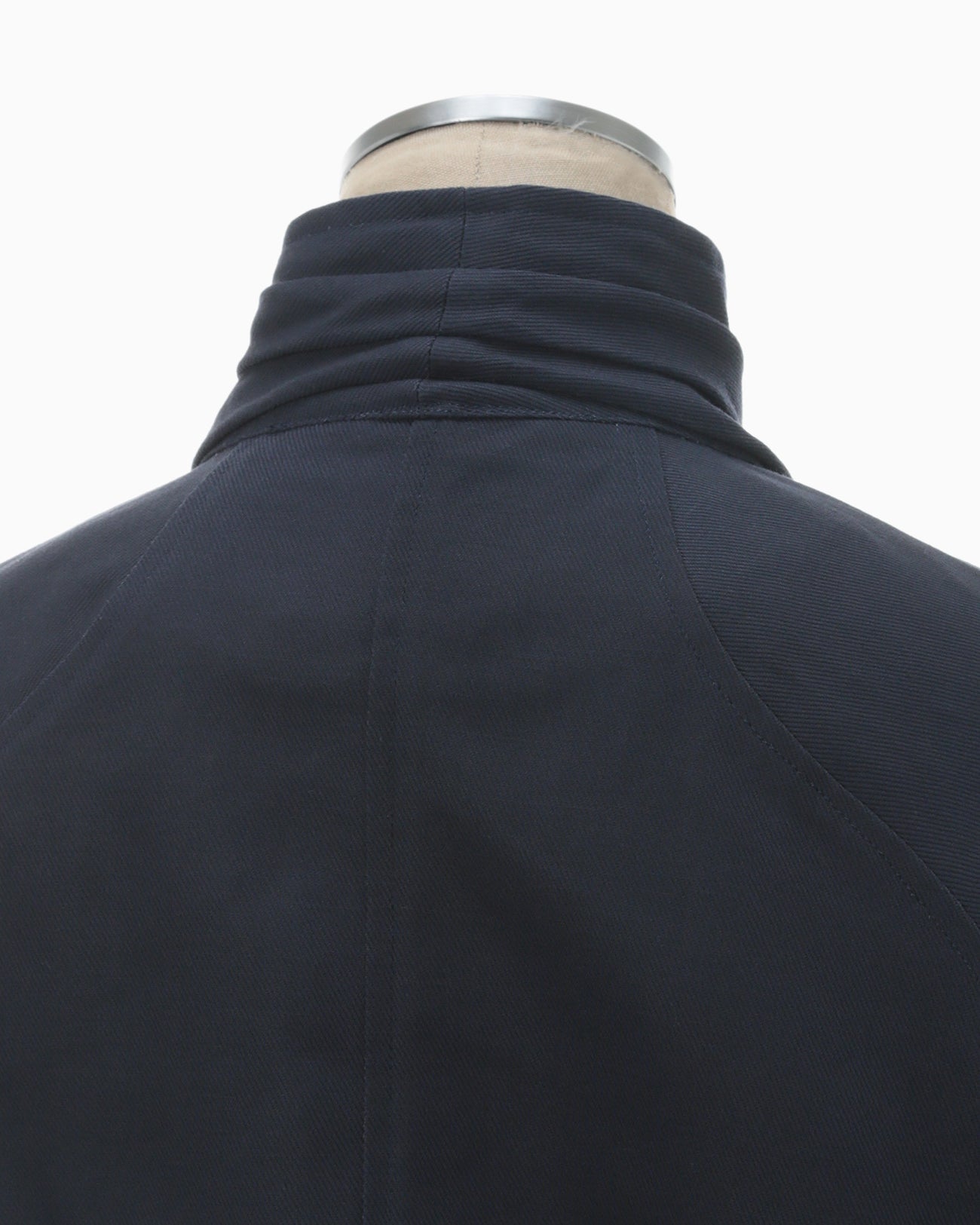 Cotton Linen Twill Short Jacket - navy
