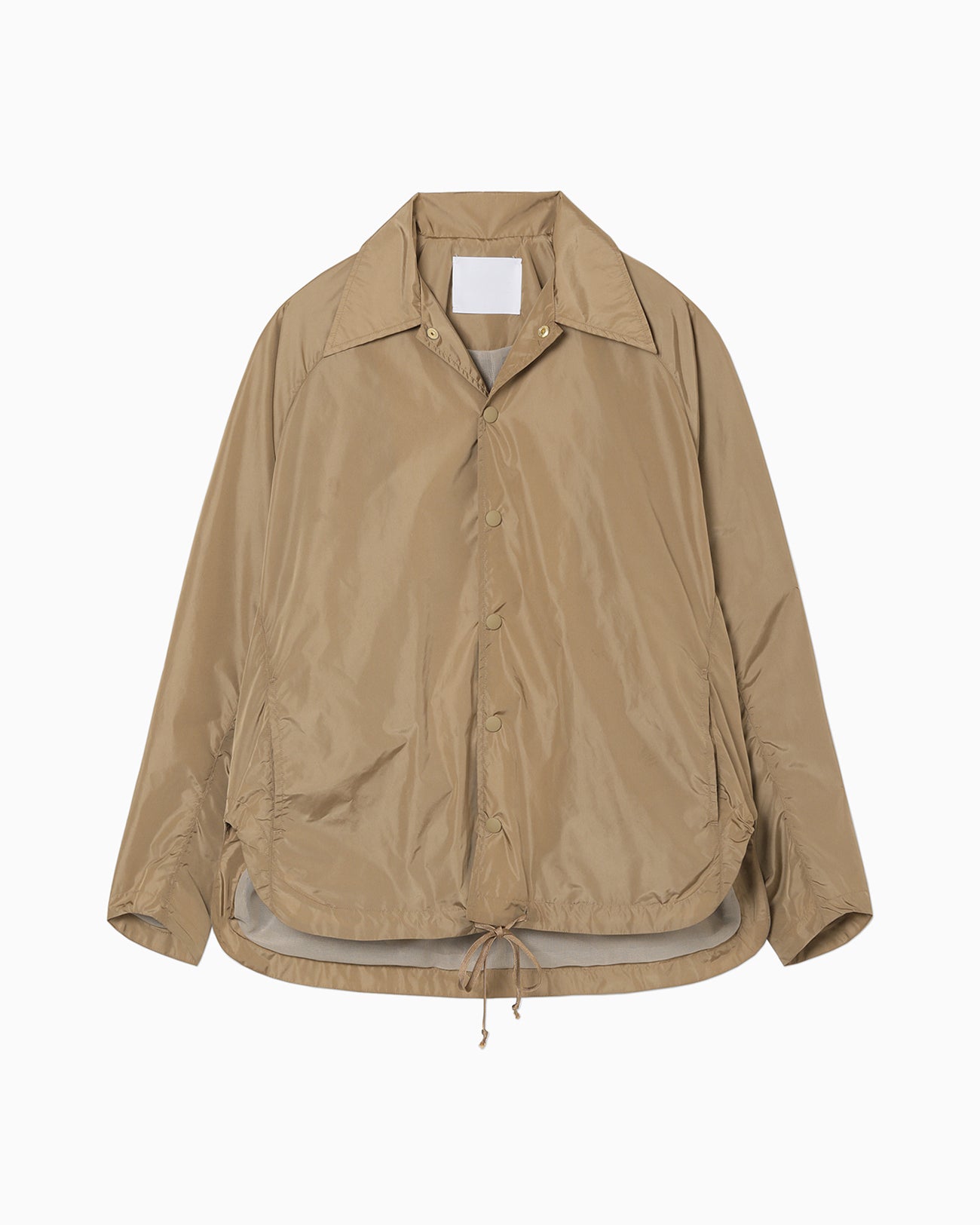 Nylon Taffeta Coach Jacket - beige