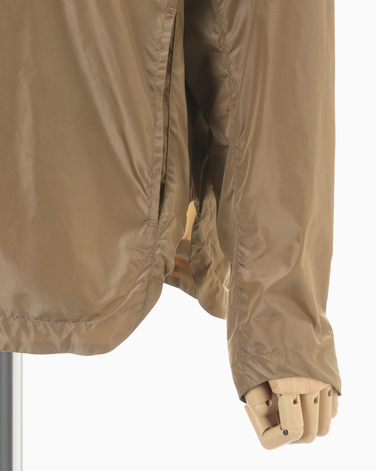 Nylon Taffeta Coach Jacket - beige