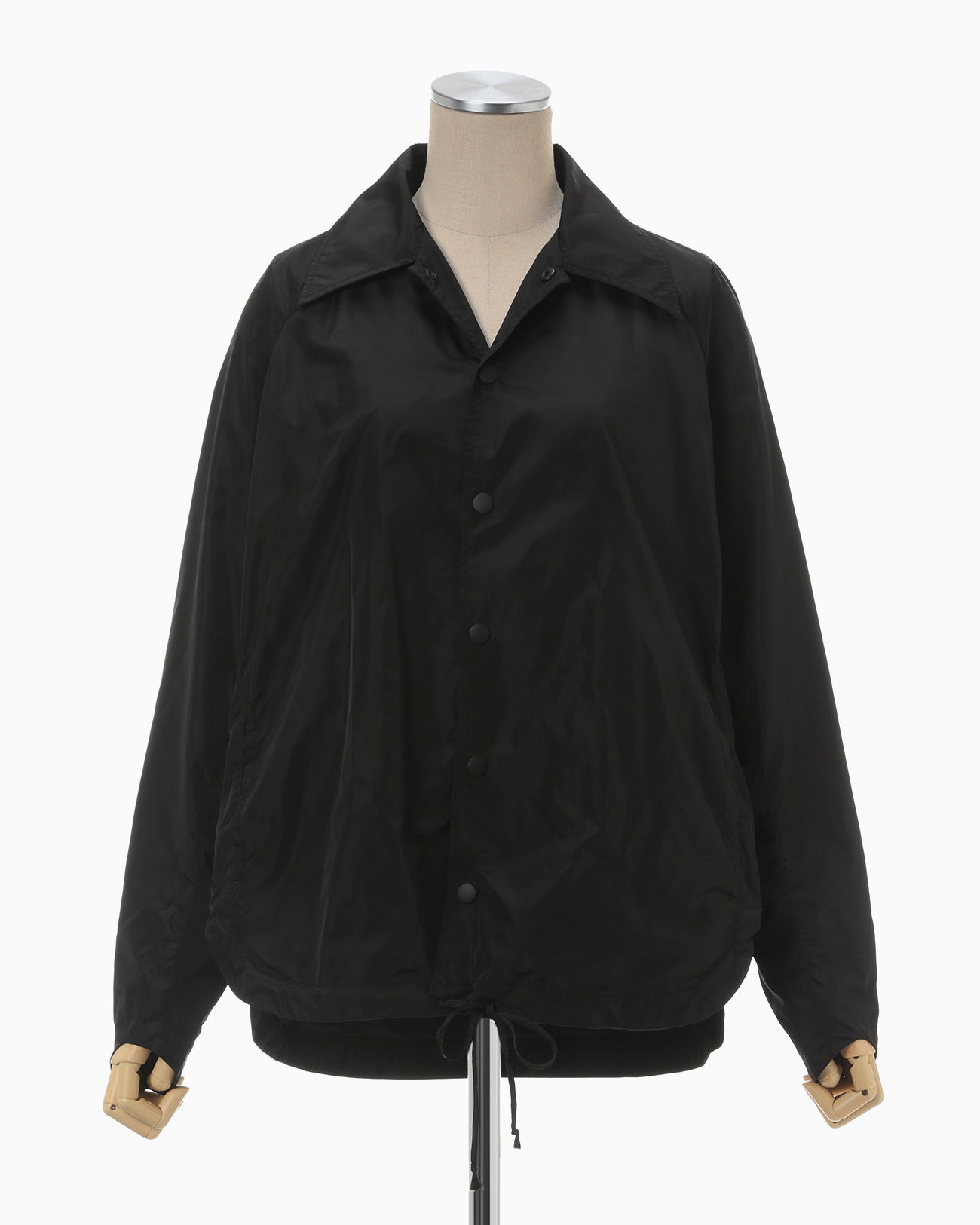 Nylon Taffeta Coach Jacket - black