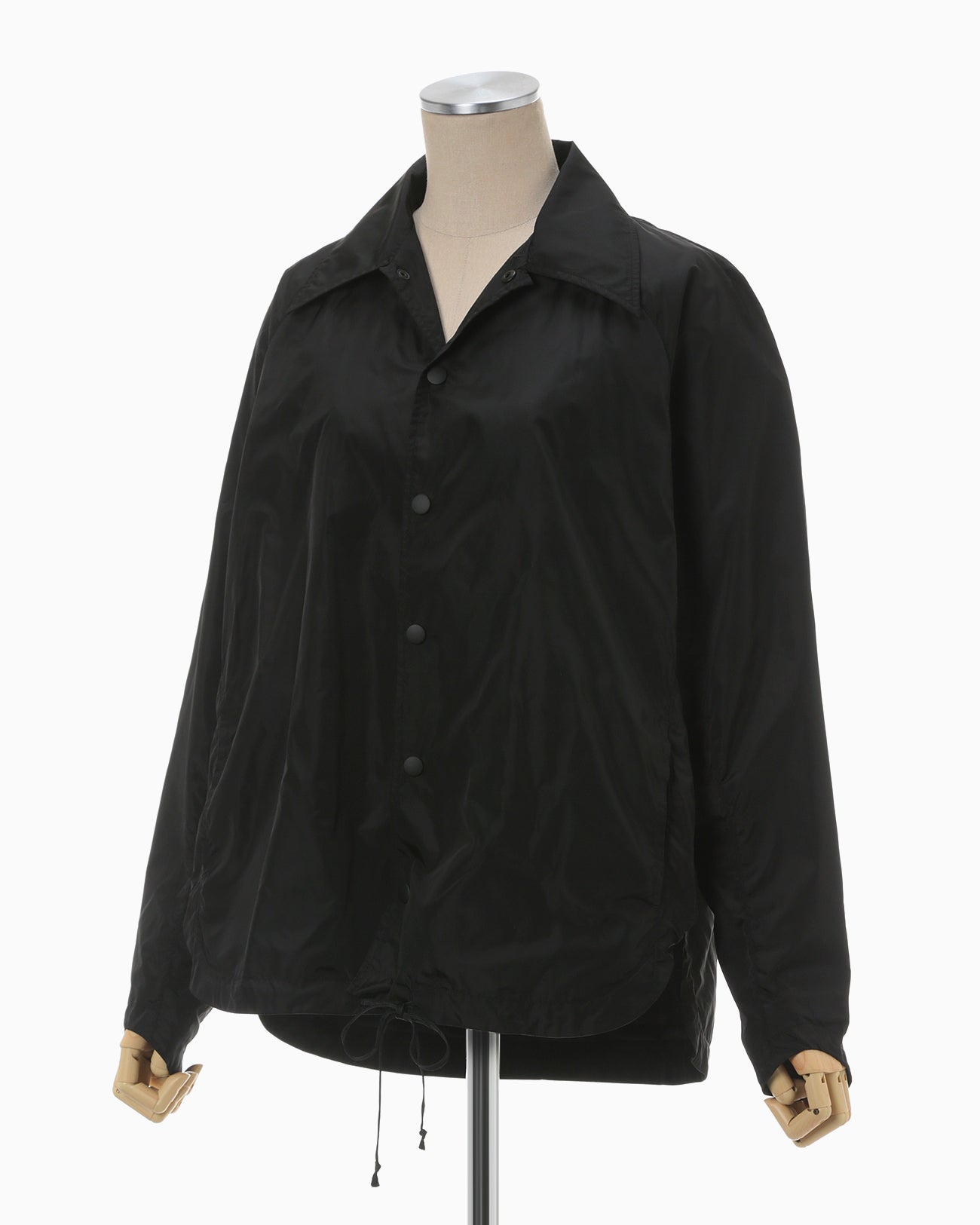 Nylon Taffeta Coach Jacket - black