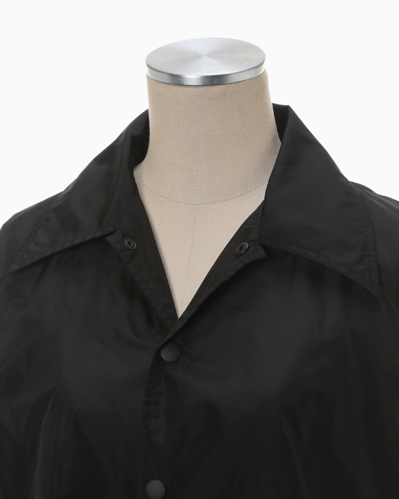 Nylon Taffeta Coach Jacket - black