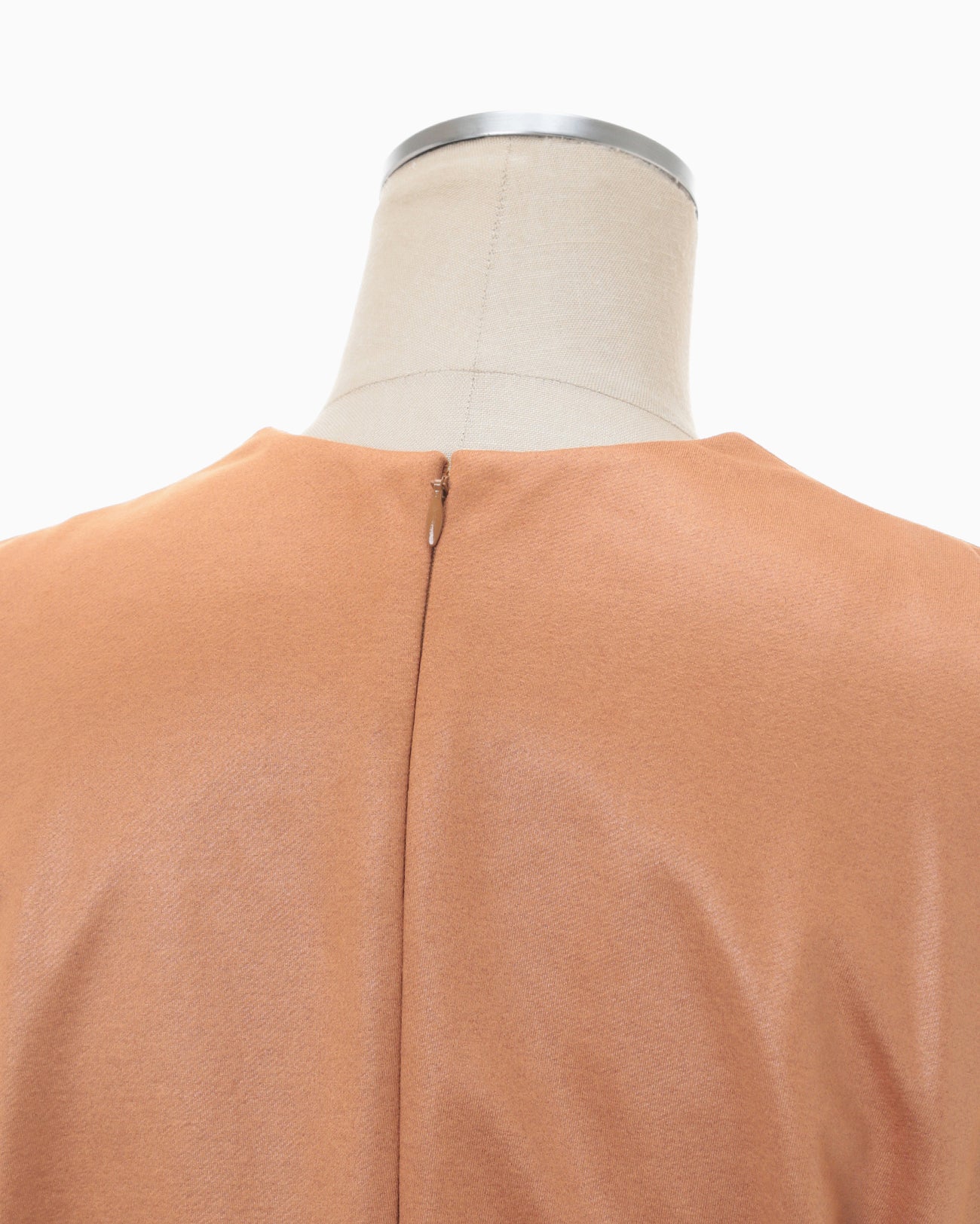 Plungded Long Sweatshirt Dress - brown