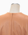 Plungded Long Sweatshirt Dress - brown