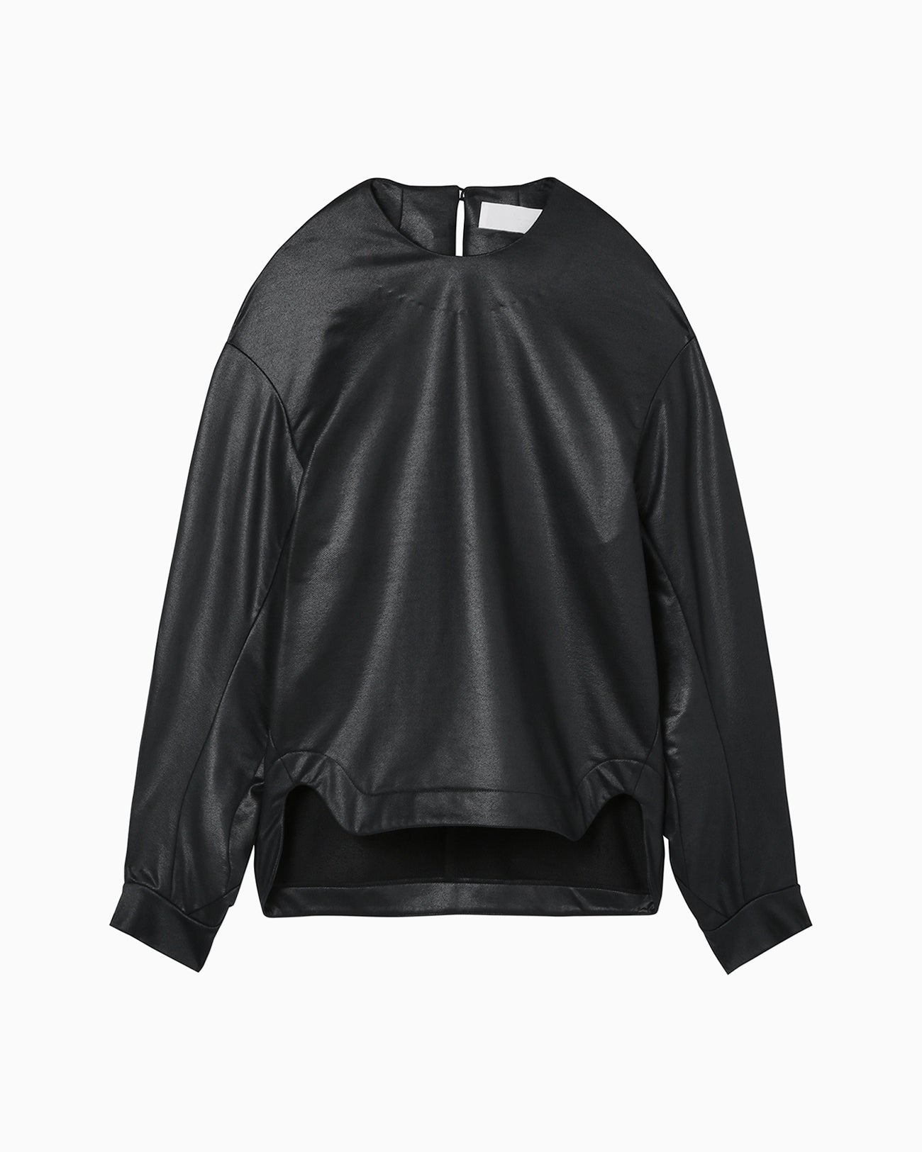 Slit Back Sweatshirt Top - black