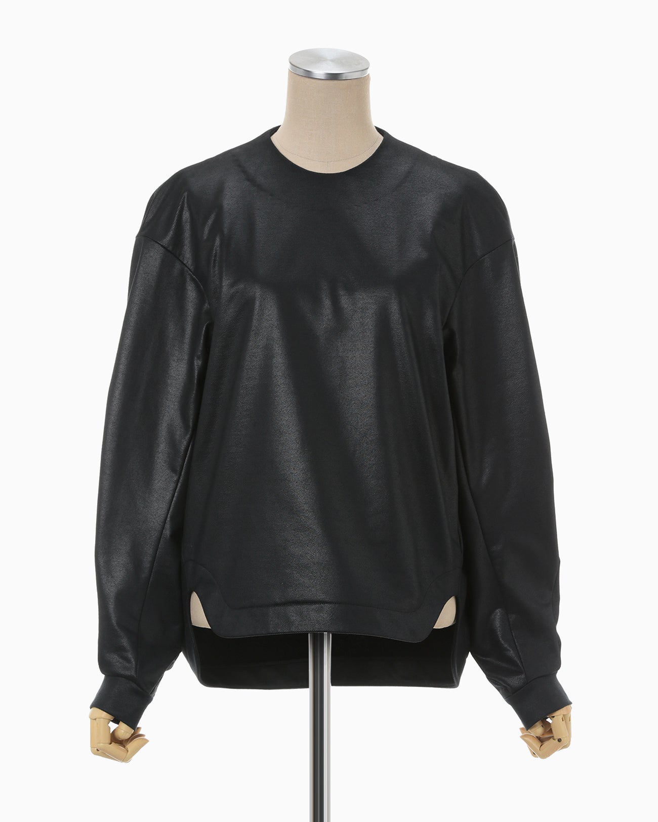 Slit Back Sweatshirt Top - black