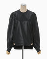 Slit Back Sweatshirt Top - black