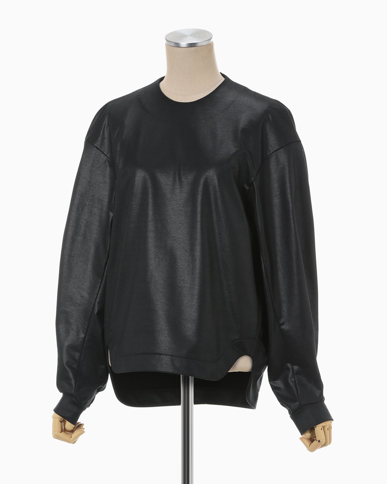 Slit Back Sweatshirt Top - black