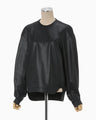 Slit Back Sweatshirt Top - black