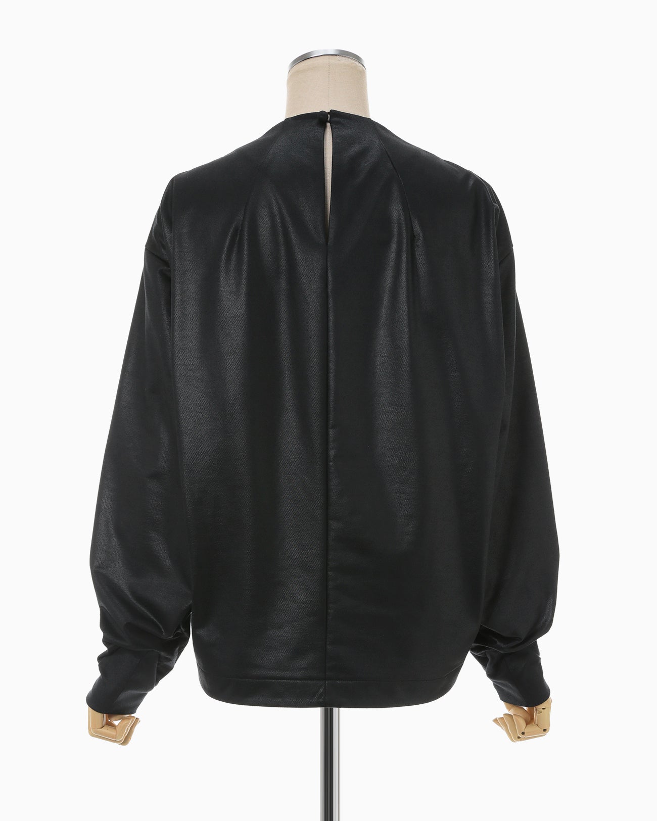 Slit Back Sweatshirt Top - black