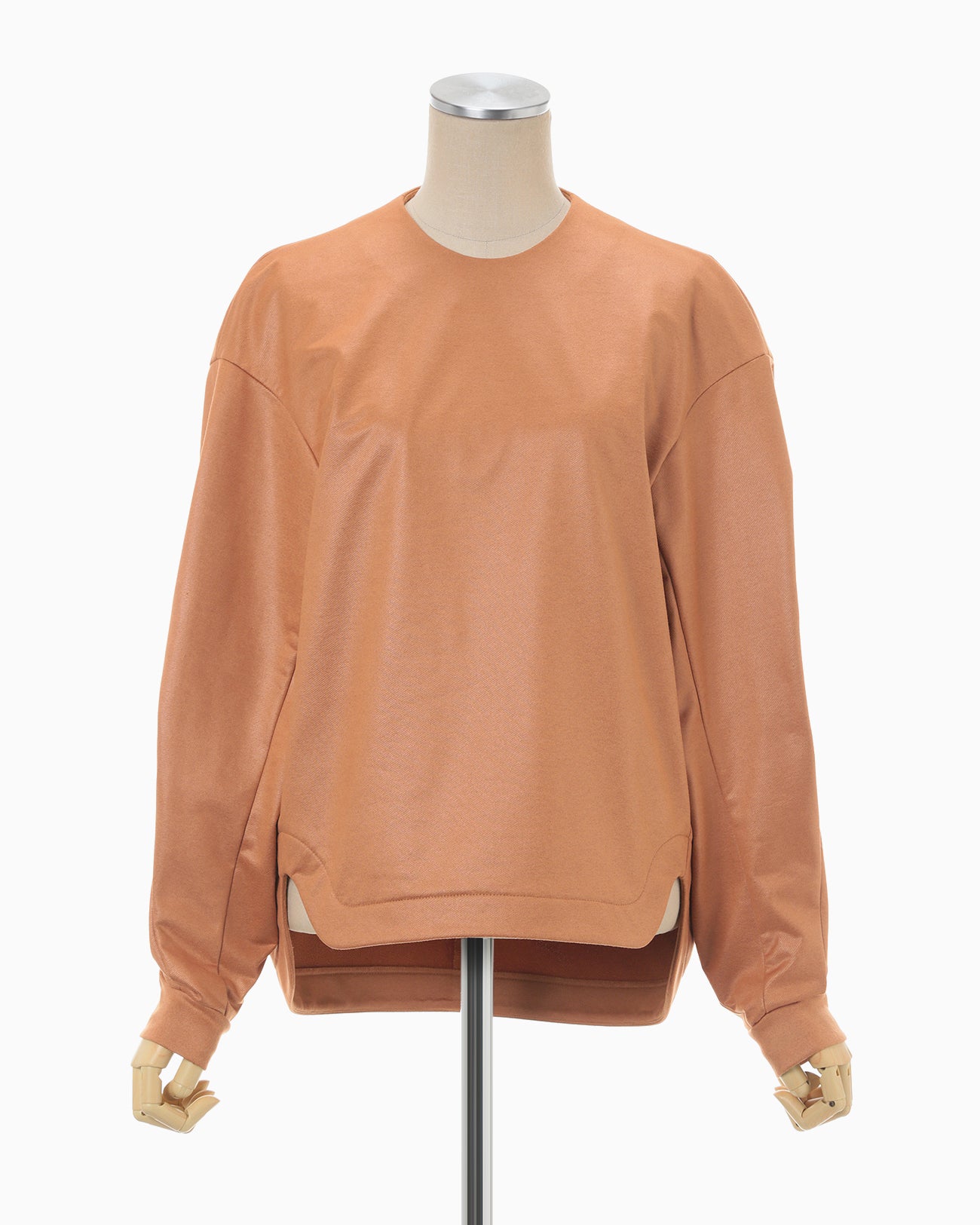 Slit Back Sweatshirt Top - brown