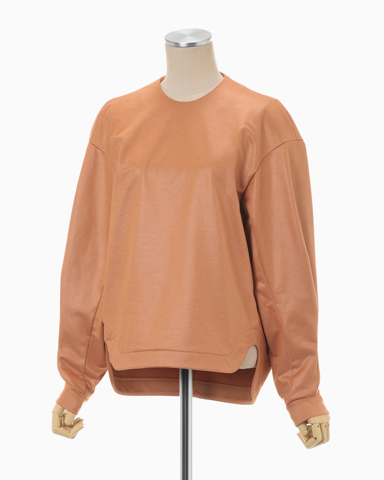 Slit Back Sweatshirt Top - brown