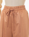 Pin Tuck Sweatpants - brown