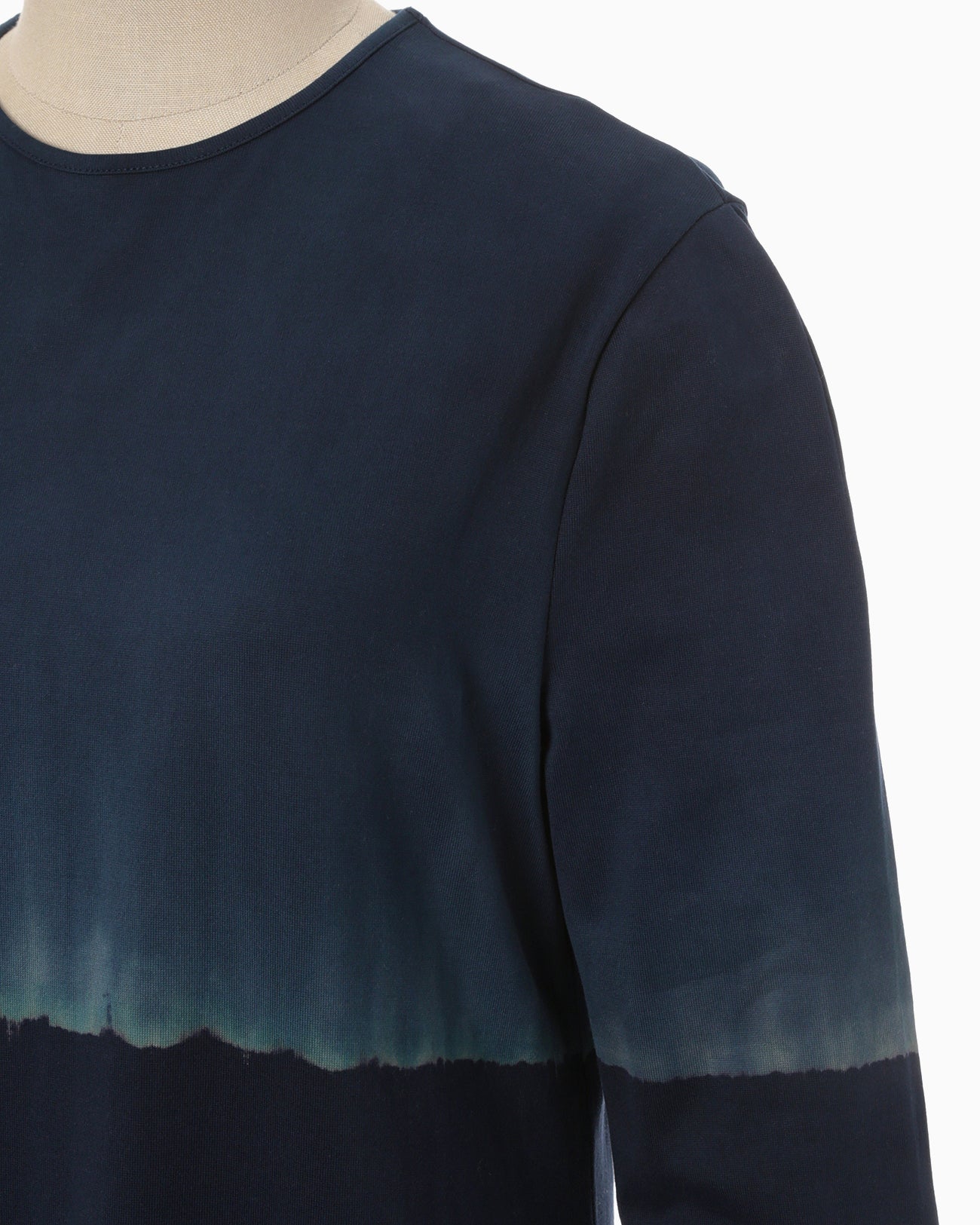 "Shibori" Tie dyed Cotton Jersey Dress - navy