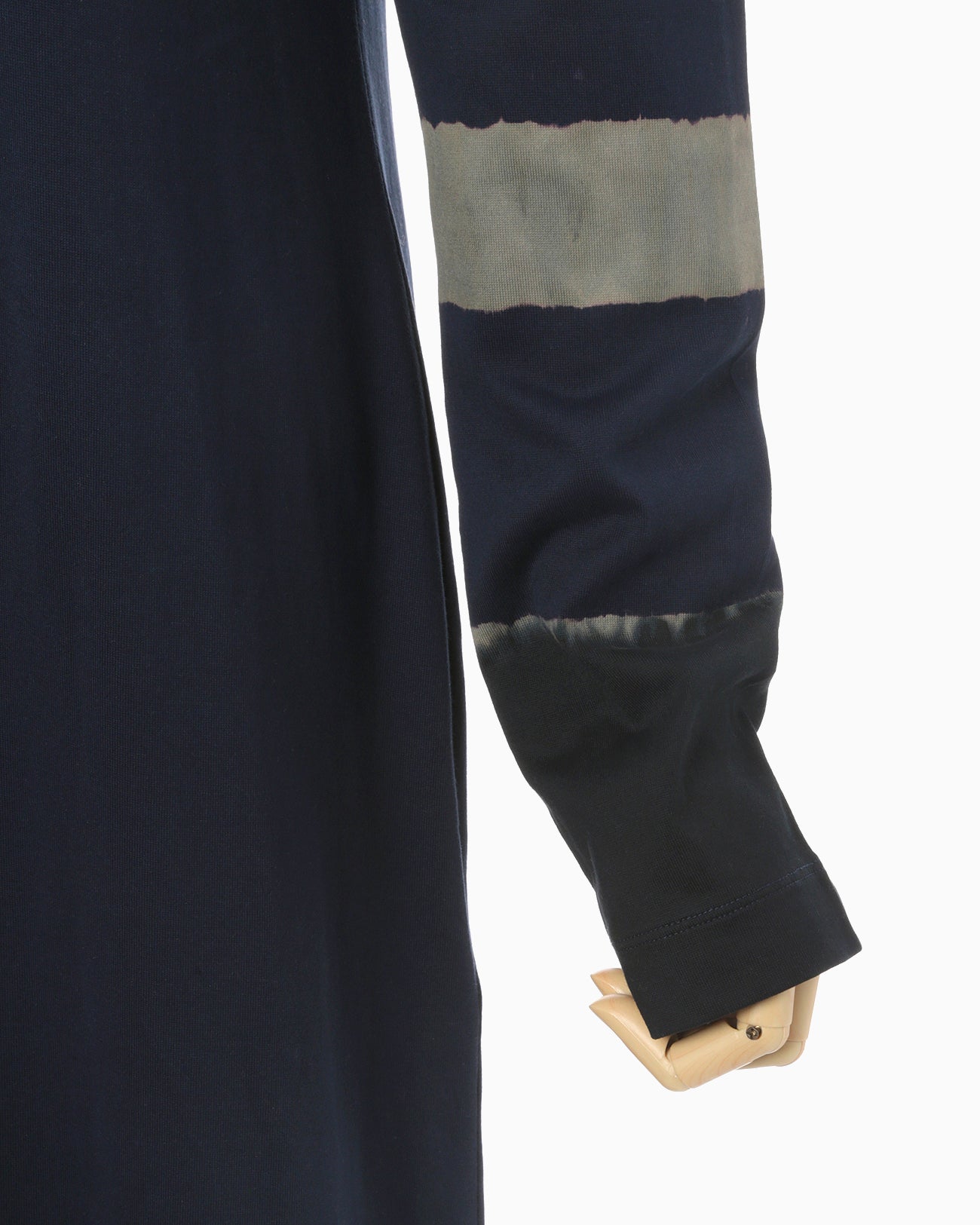 "Shibori" Tie dyed Cotton Jersey Dress - navy