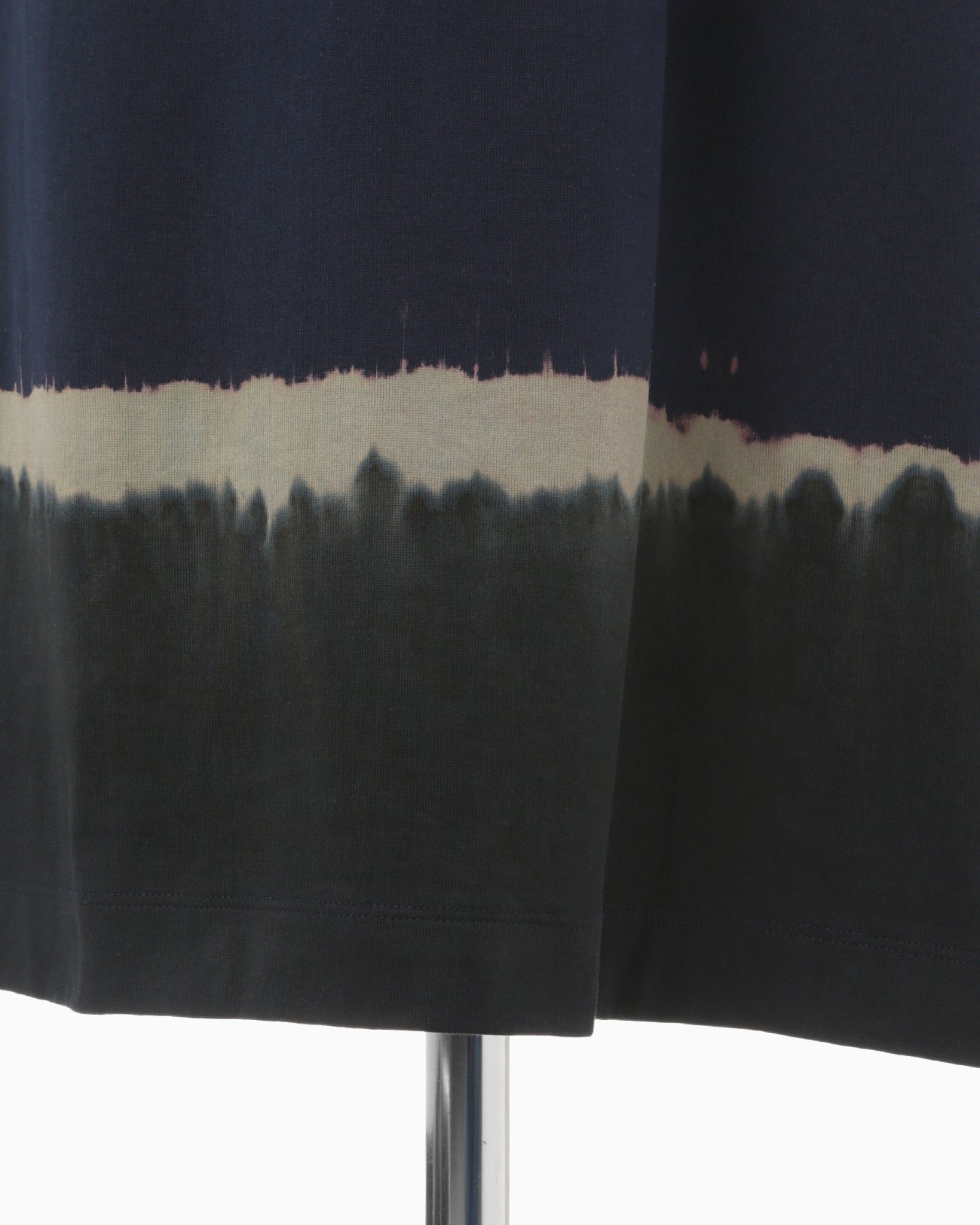 "Shibori" Tie dyed Cotton Jersey Dress - navy