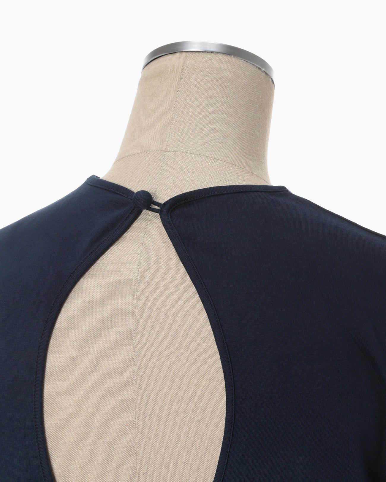 "Shibori" Tie dyed Cotton Jersey Dress - navy
