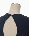 "Shibori" Tie dyed Cotton Jersey Dress - navy