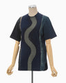 "Shibori" Tie dyed Cotton Jersey T-Shirt - navy