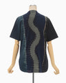 "Shibori" Tie dyed Cotton Jersey T-Shirt - navy