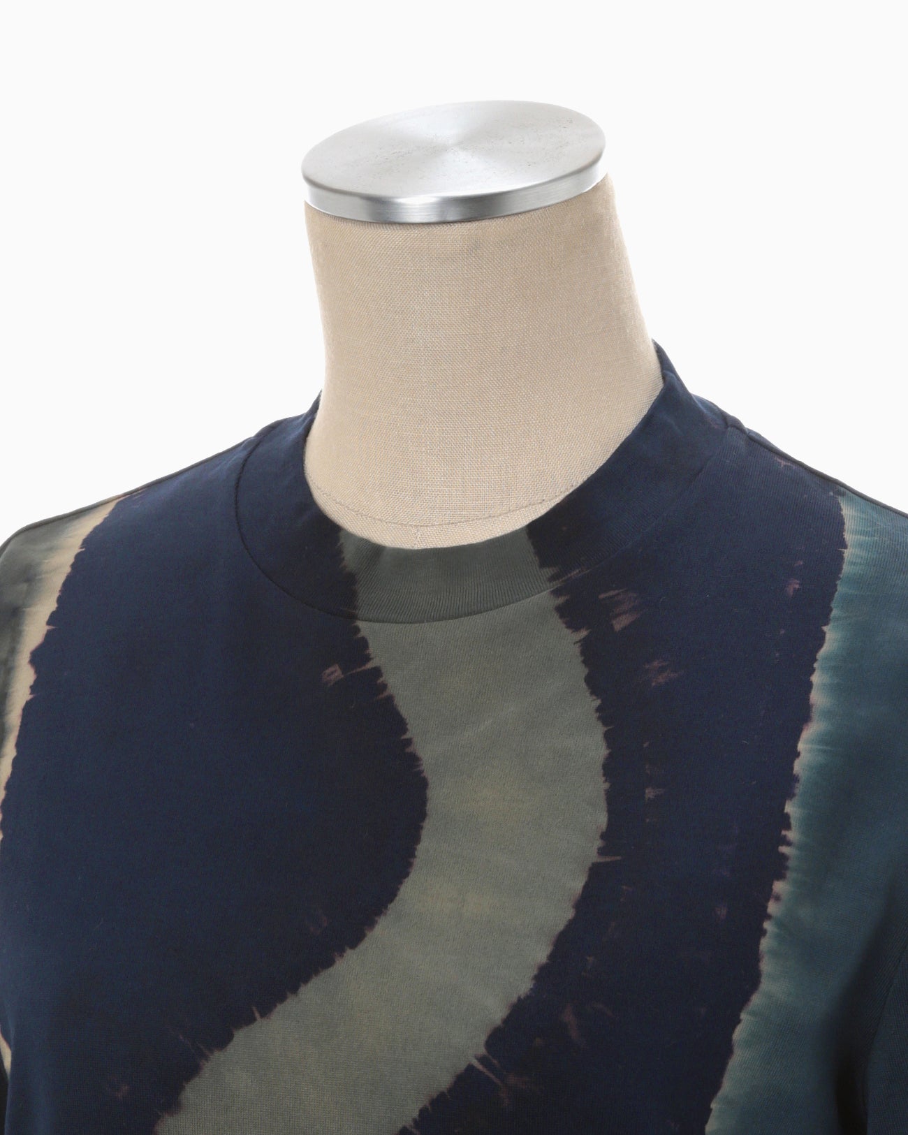 "Shibori" Tie dyed Cotton Jersey T-Shirt - navy