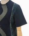"Shibori" Tie dyed Cotton Jersey T-Shirt - navy