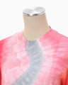 "Shibori" Tie dyed Cotton Jersey T-Shirt - vermillion