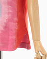 "Shibori" Tie dyed Cotton Jersey T-Shirt - vermillion