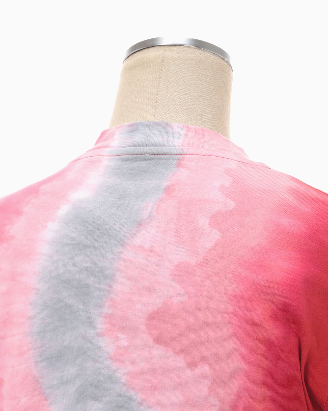 "Shibori" Tie dyed Cotton Jersey T-Shirt - vermillion