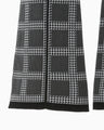 Multi Plaid Geometric Knit Trousers - black