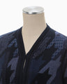 Houndstooth Knitted Jacket - navy