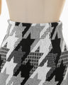 Houndstooth Knitted Skirt - black