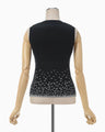 Crane Pattern Jacquard Knitted Top - navy