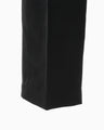 Cotton Linen Twill Wide Trousers - black
