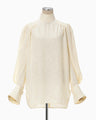 Crane Pattern Jacquard Shirt - ecru