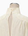 Crane Pattern Jacquard Shirt - ecru